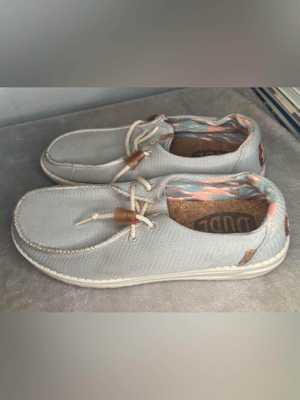Hey Dude Light Gray Casual Slip-On Loafers